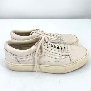 Vans Unisex Old Skool Warm Beige/White Side Stripe Sneakers Size 9M/10.5W